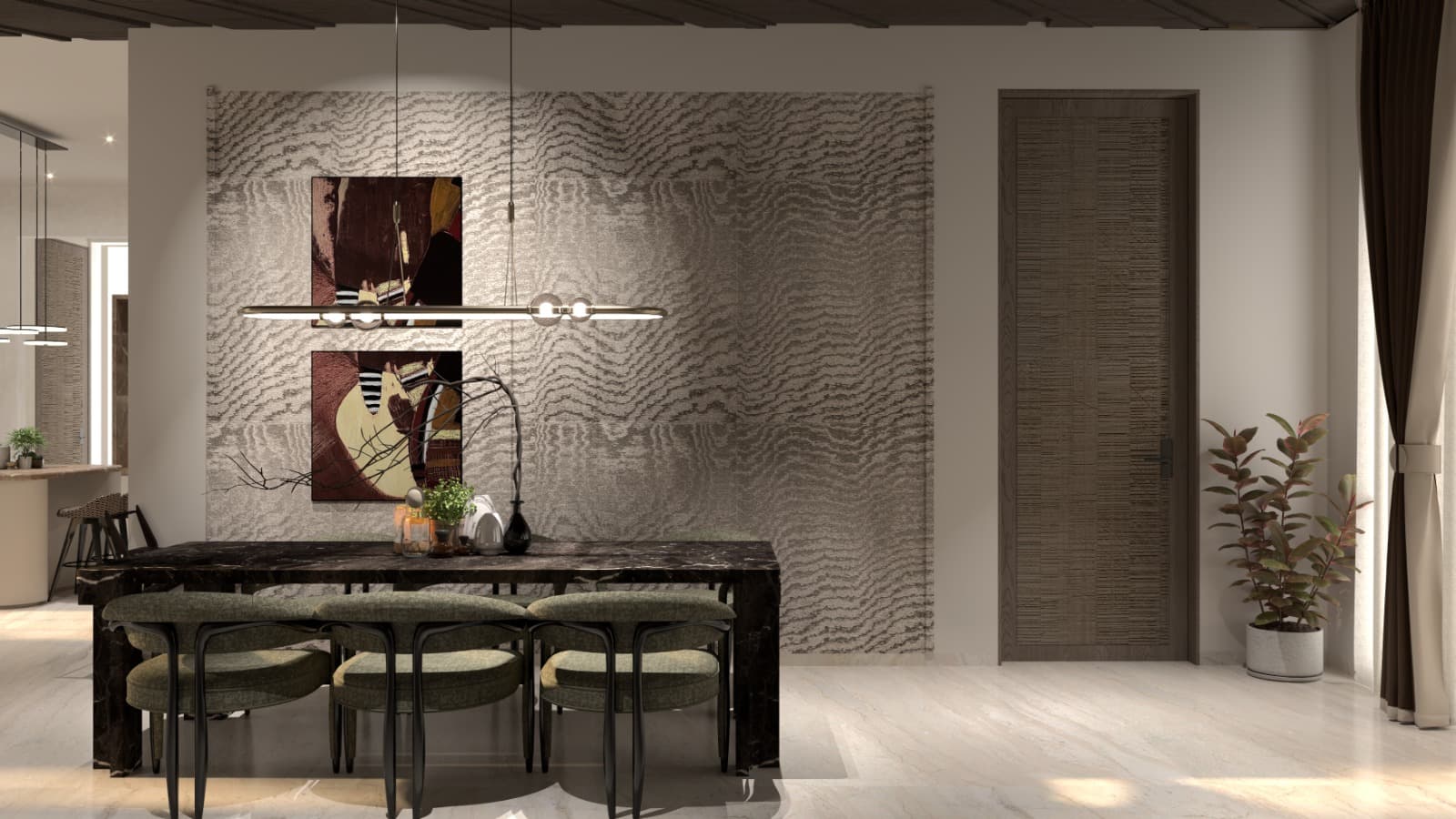 Contemporary dining room interior design